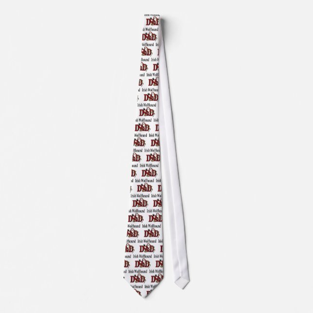 Irish Wolfhound Dad Gifts Tie (Front)