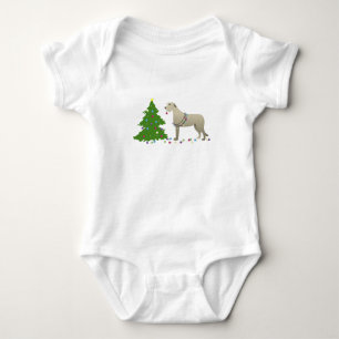 Irish Wolfhound Dog Breed Silhouette Christmas Baby Bodysuit