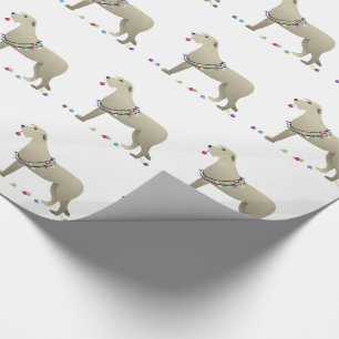 Irish Wolfhound Dog Breed Silhouette Christmas Wrapping Paper