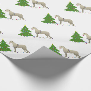 Irish Wolfhound Dog Breed Silhouette Christmas Wrapping Paper
