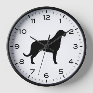 Irish Wolfhound Dog Breed Silhouette Clock