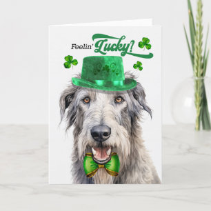 Irish Wolfhound Dog Funny St Patrick's Day Holiday Card