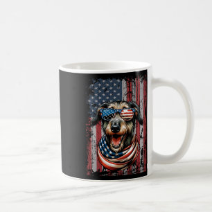Irish Wolfhound Dog Lover Us Flag 4th Of July Patr Coffee Mug