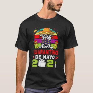 Irish Wolfhound Dog Mask Quarantino Funny Cinco De T-Shirt