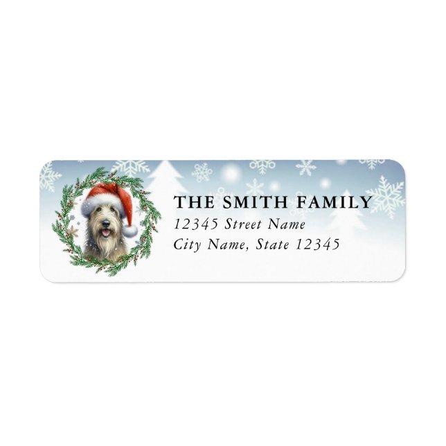Irish Wolfhound Dog Return Address Label (Front)