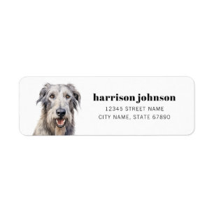 Irish Wolfhound Dog Return Address Labels