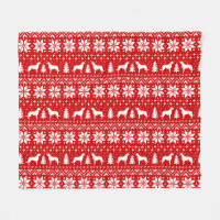 Irish Wolfhound Dog Silhouettes Christmas Pattern