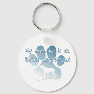 Irish Wolfhound Granddog Key Ring