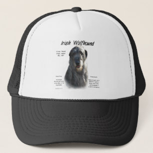 Irish Wolfhound (grey) History Design Trucker Hat
