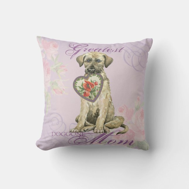 Irish Wolfhound Heart Mum Cushion (Front)