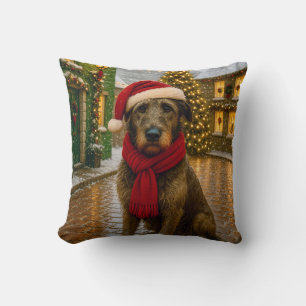 Irish Wolfhound Holiday Cushion