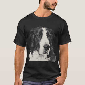 Irish Wolfhound Ink Painting Close-up T-Shirt