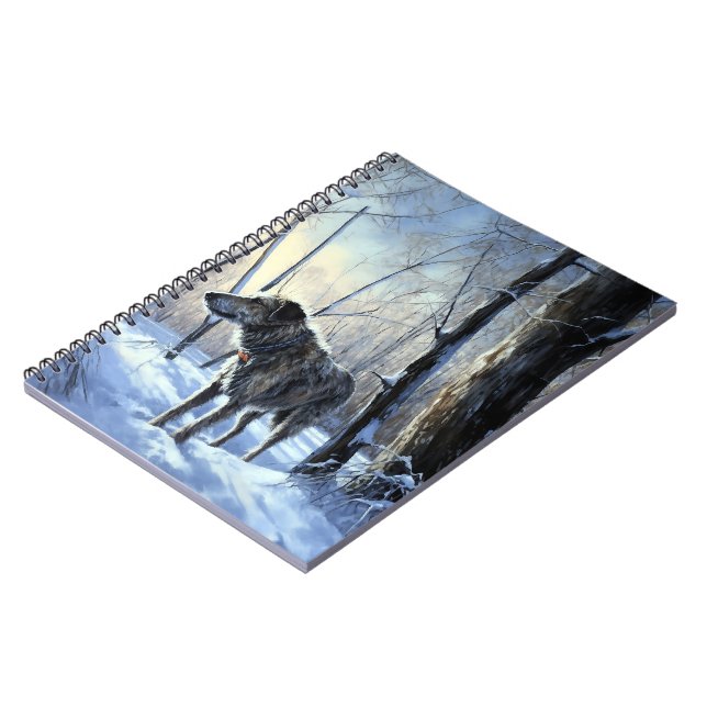 Irish Wolfhound  Let It Snow Christmas Notebook (Left Side)