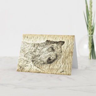 Irish Wolfhound "Let sleeping dogs lie" Card