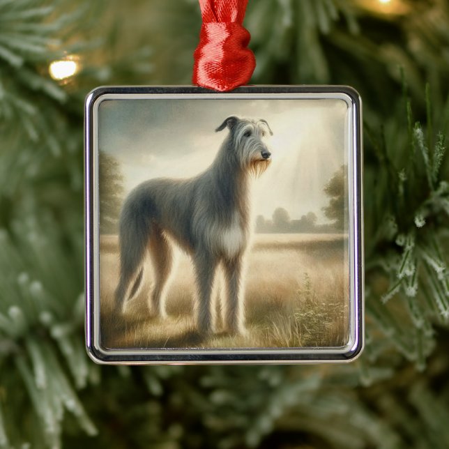 Irish Wolfhound Metal Ornament (Tree)