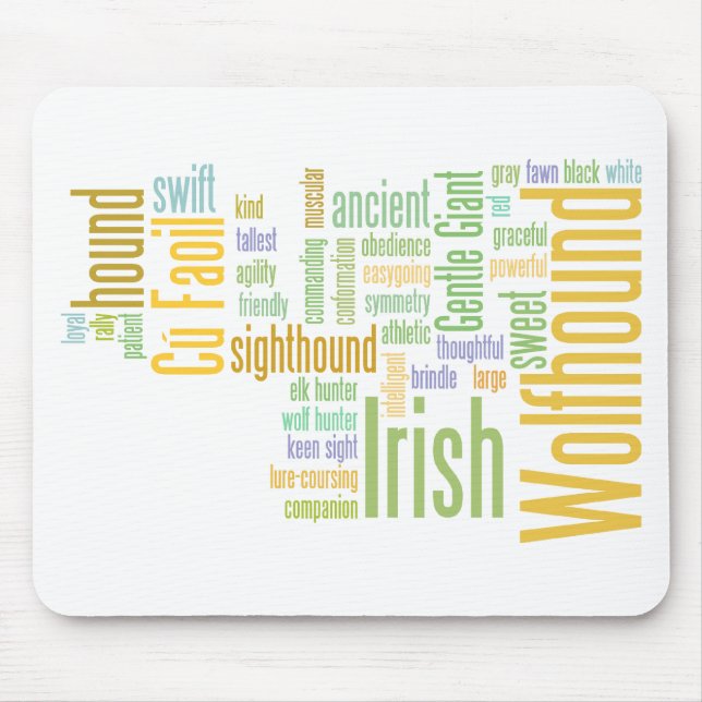 Irish Wolfhound Mouse Pad (Front)