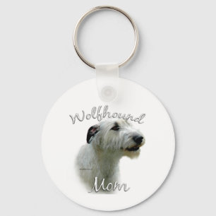 Irish Wolfhound Mum 2 Key Ring