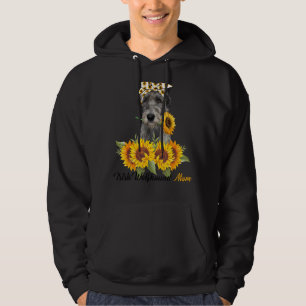 Irish Wolfhound Mum Sunflower Summer Dog Mum Mama Hoodie