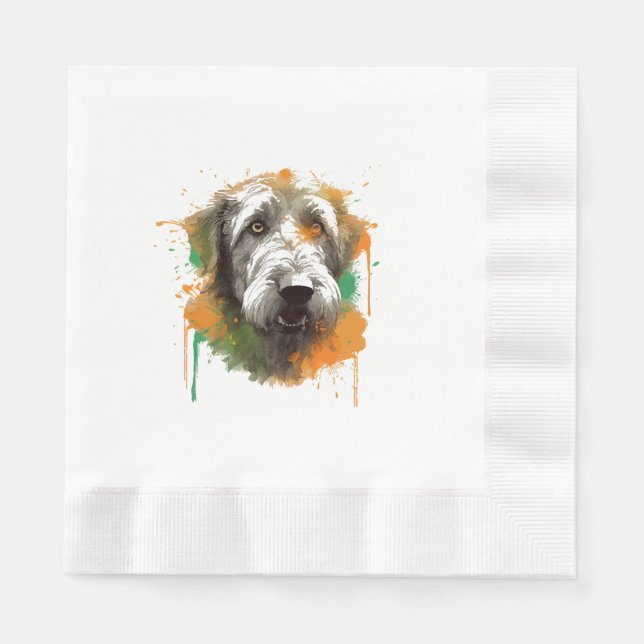 Irish Wolfhound  Napkin (Front)