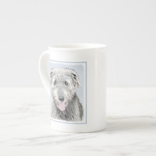 Irish Wolfhound Painting - Cute Original Dog Art Bone China Mug
