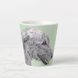 Irish Wolfhound Painting - Cute Original Dog Art Latte Mug