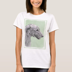 Irish Wolfhound Painting - Cute Original Dog Art T-Shirt