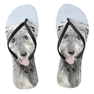 Irish Wolfhound Painting - Cute Original Dog Art Thongs
