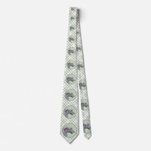 Irish Wolfhound Painting - Cute Original Dog Art Tie