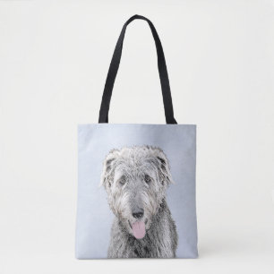 Irish Wolfhound Painting - Cute Original Dog Art Tote Bag