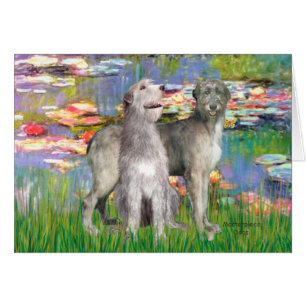 Irish Wolfhound Pair - Lilies 2 - Customised