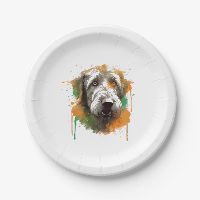 Irish Wolfhound  Paper Plate (Front)
