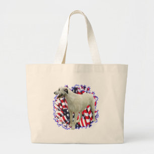 Irish Wolfhound Patriot Large Tote Bag