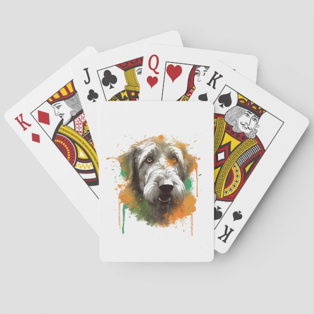 Irish Wolfhound  Playing Cards (Back)