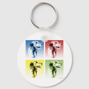 Irish Wolfhound Pop Key Ring