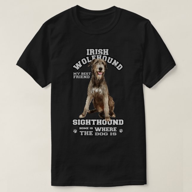 IRISH WOLFHOUND Sighthound T-Shirt (Design Front)