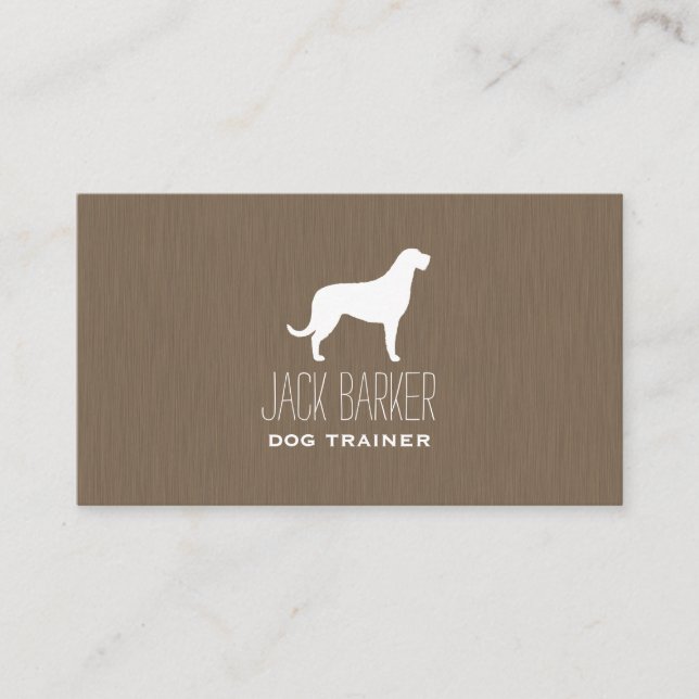 Irish Wolfhound Silhouette Business Card (Front)