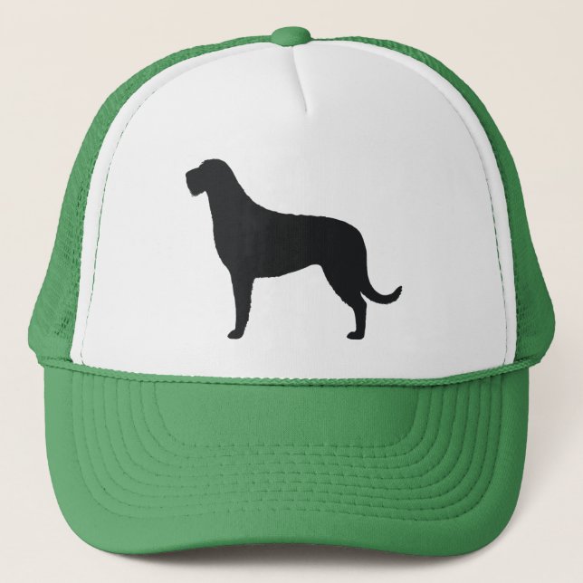 Irish Wolfhound Silhouette Trucker Hat (Front)