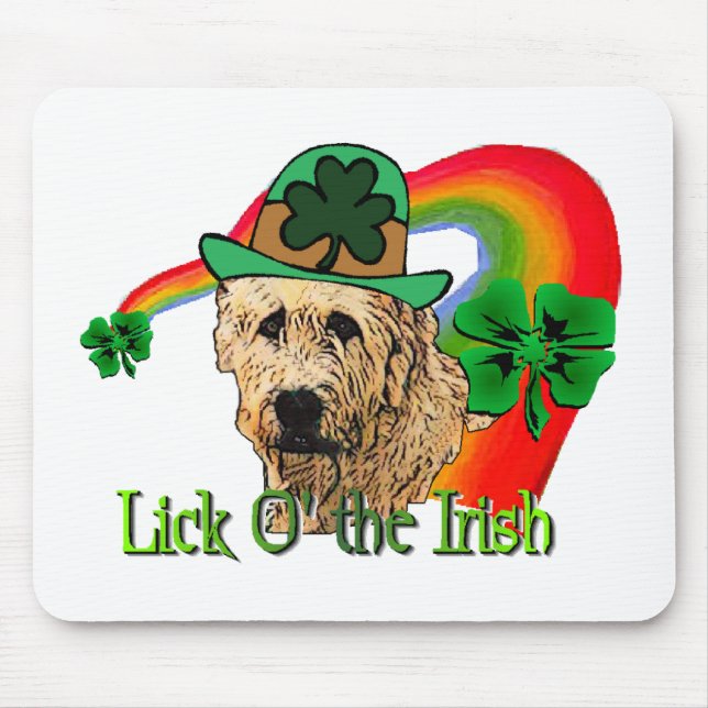 Irish Wolfhound St Patricks Mouse Pad (Front)