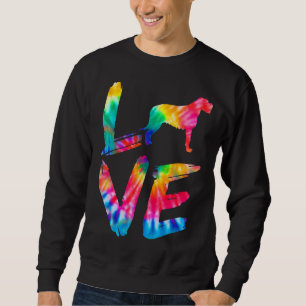 Irish Wolfhound Tie Dye Love Dog Mum Dad Sweatshirt