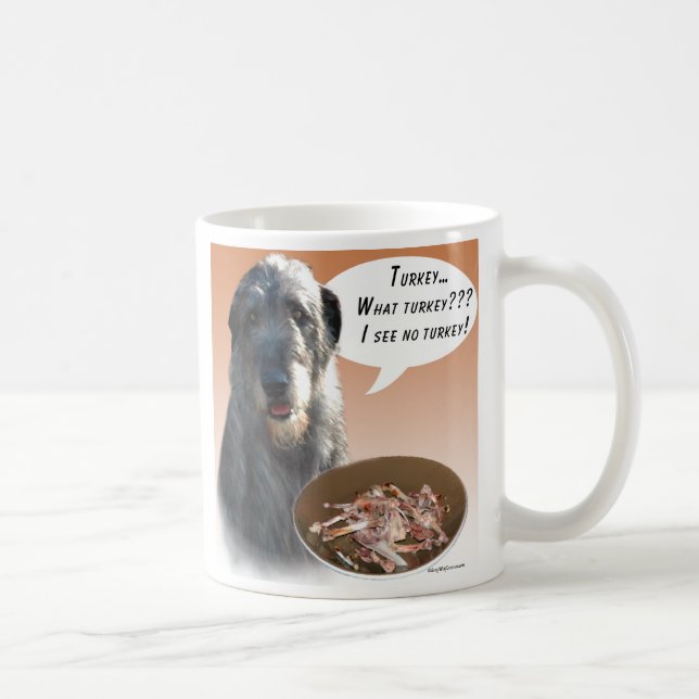 Irish Wolfhound Turkey Coffee Mug (Right)