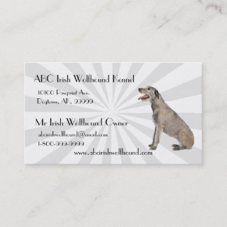 Irish Wolfhound with white Starburst Business Card