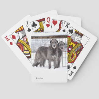 Irish Wolfhounds in Snow classic Playing Cards