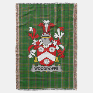  Irish Woodroffe Coat of Arms Family Crest Ireland Throw Blanket