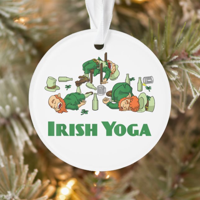 Irish Yoga Funny St. Patrick's Day Ornament (Tree)