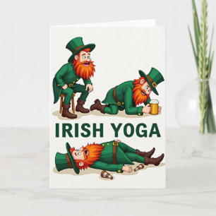 Irish Yoga Leprechaun Fun Card
