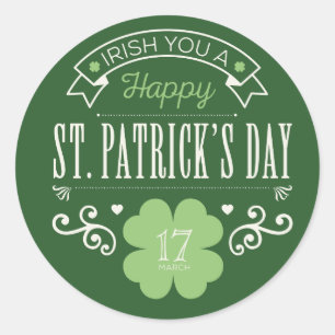 Irish You a Happy St. Patrick's Day Stickers