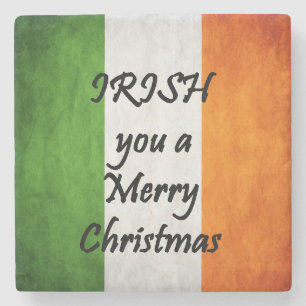 Irish You A Merry Christmas, Ireland Flag Coaster