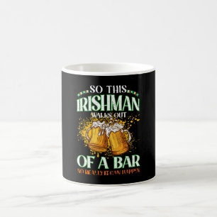 Irishman Drinking Beer St. Patrick's Day Coffee Mug