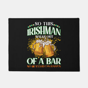 Irishman Drinking Beer St. Patrick's Day Doormat