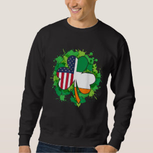 Irishman Gift American Irish Flag Clover St Patric Sweatshirt